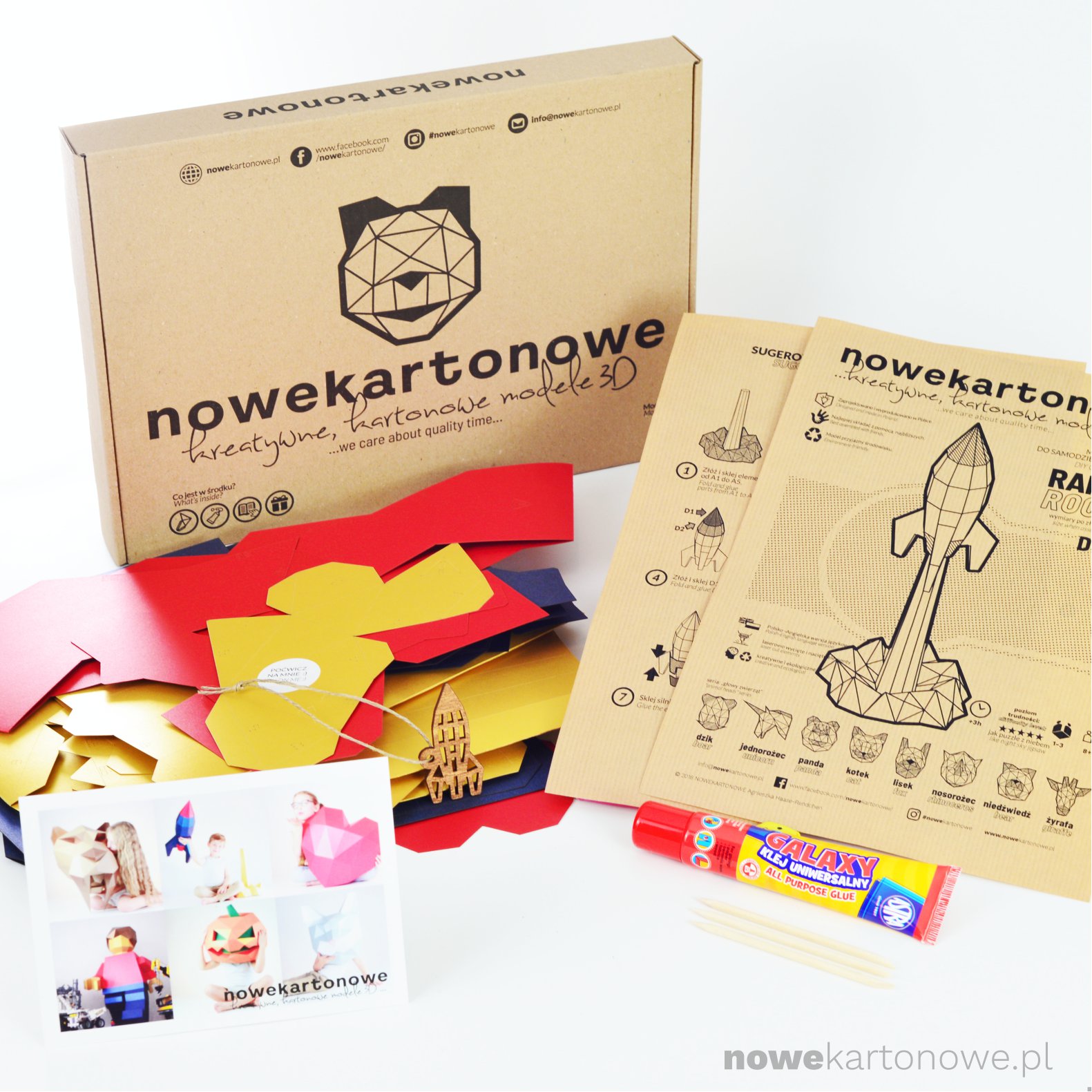 nowekartonowe RAKIETA zestaw kreatywny B