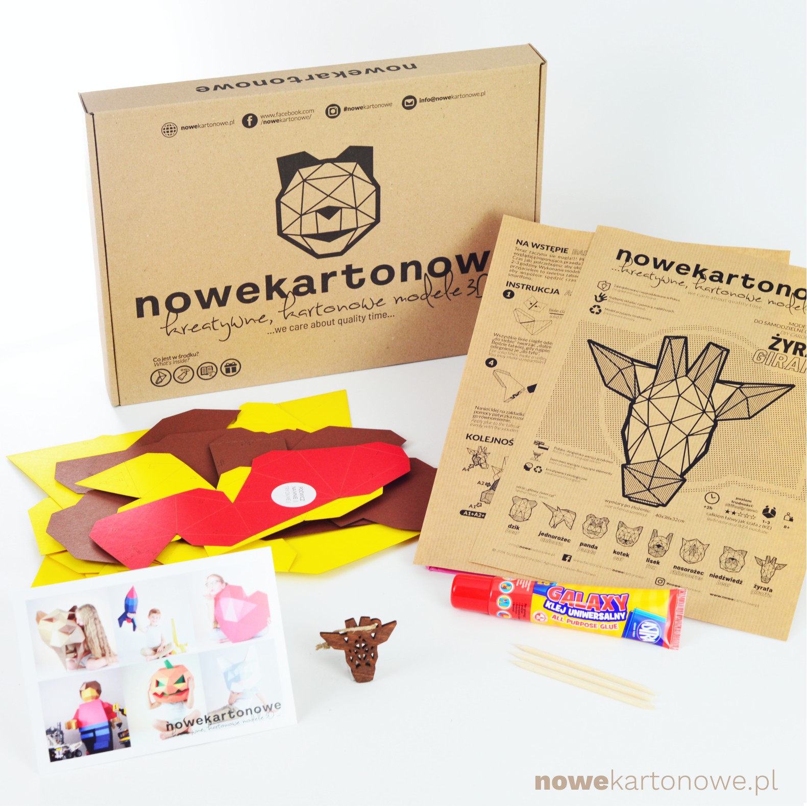 nowekartonowe ŻYRAFA zestaw kreatywny B