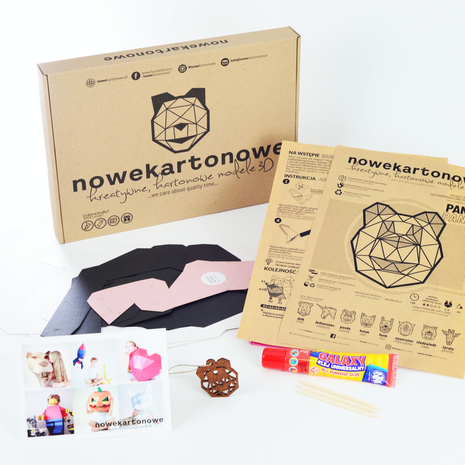 nowekartonowe PANDA zestaw kreatywny B