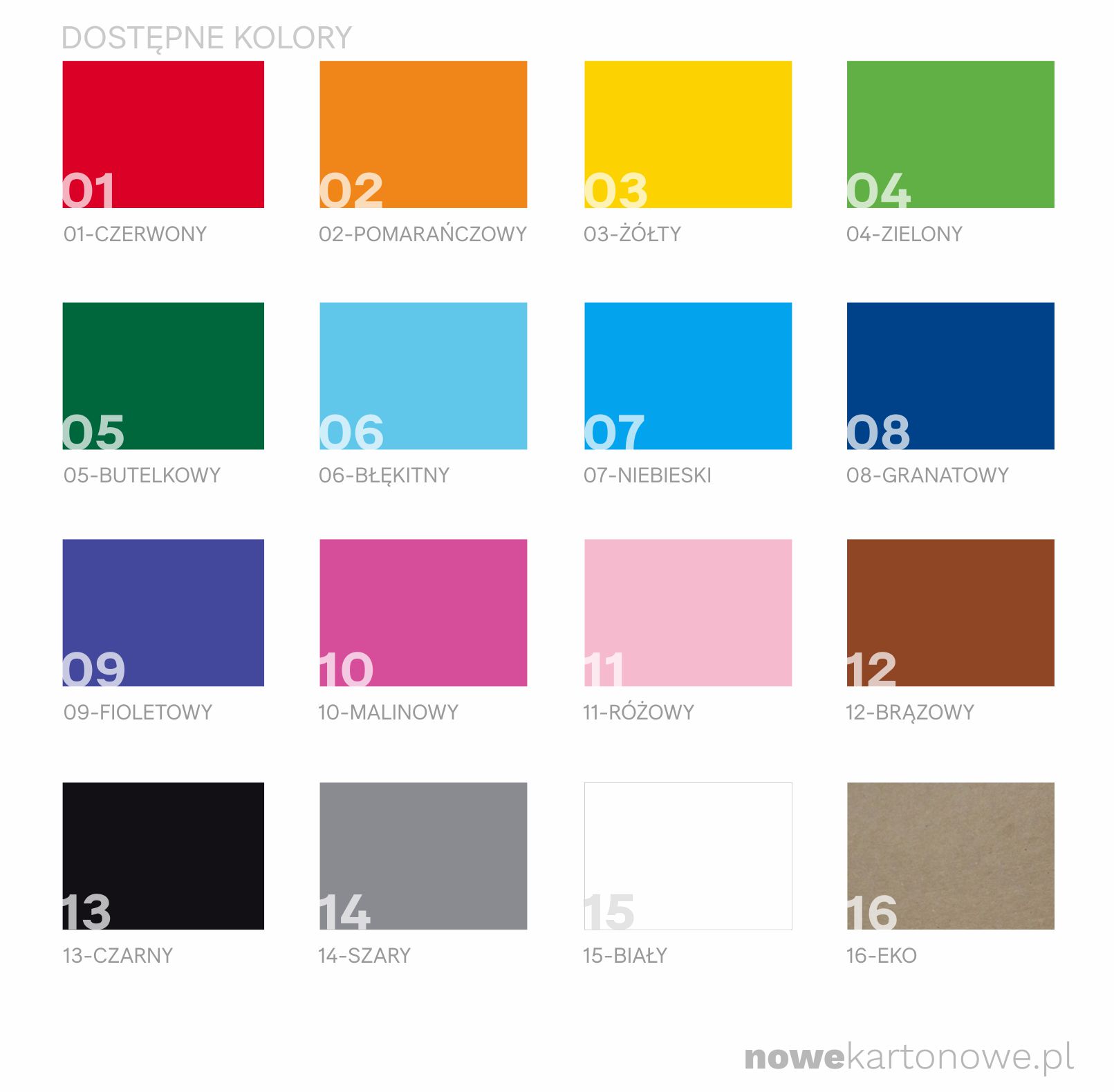 nowekartonowe - colour palette basic++